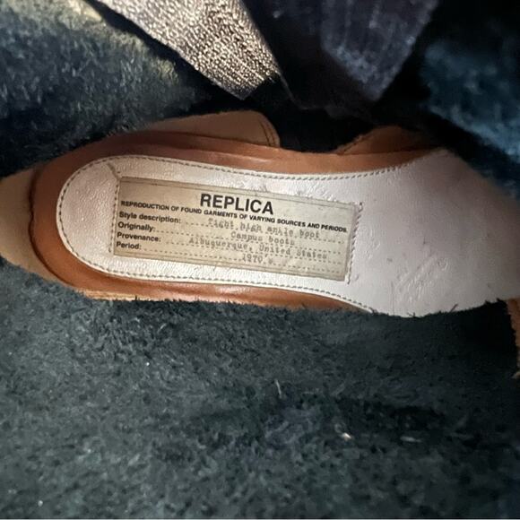 Maison Margiela Replica 70’s Tight High Ankle Campus Leather Boots Size … - Picture 5 of 12